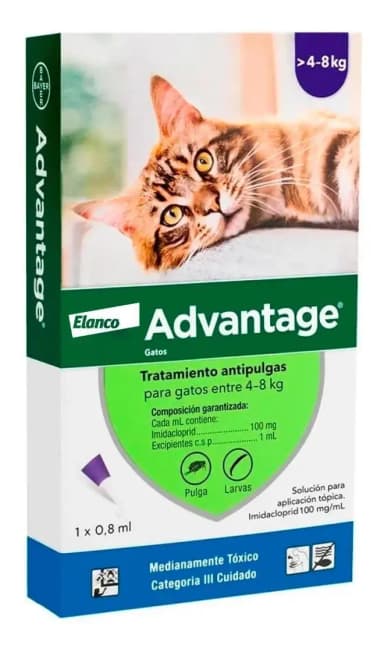 Advantage Pipeta Antipulgas Gatos De 4 A 8 Kg