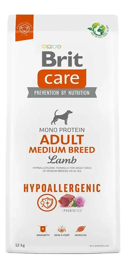 Brit Care Hypoallergenic Cordero Adulto Raza Mediana (12 kg)