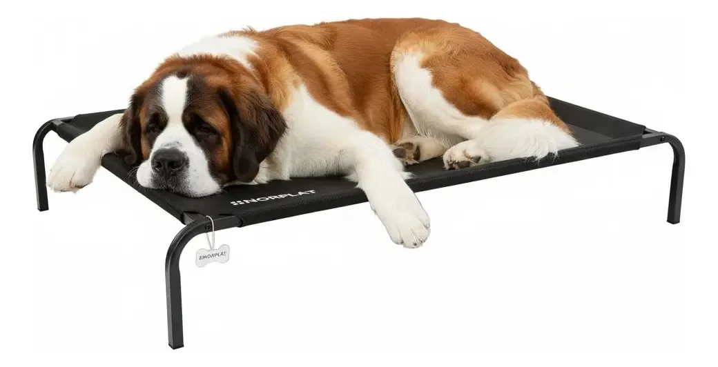 Cama Elevada Para Perros Grandes Lavable Talla Xl - Norplat Negro Elevado