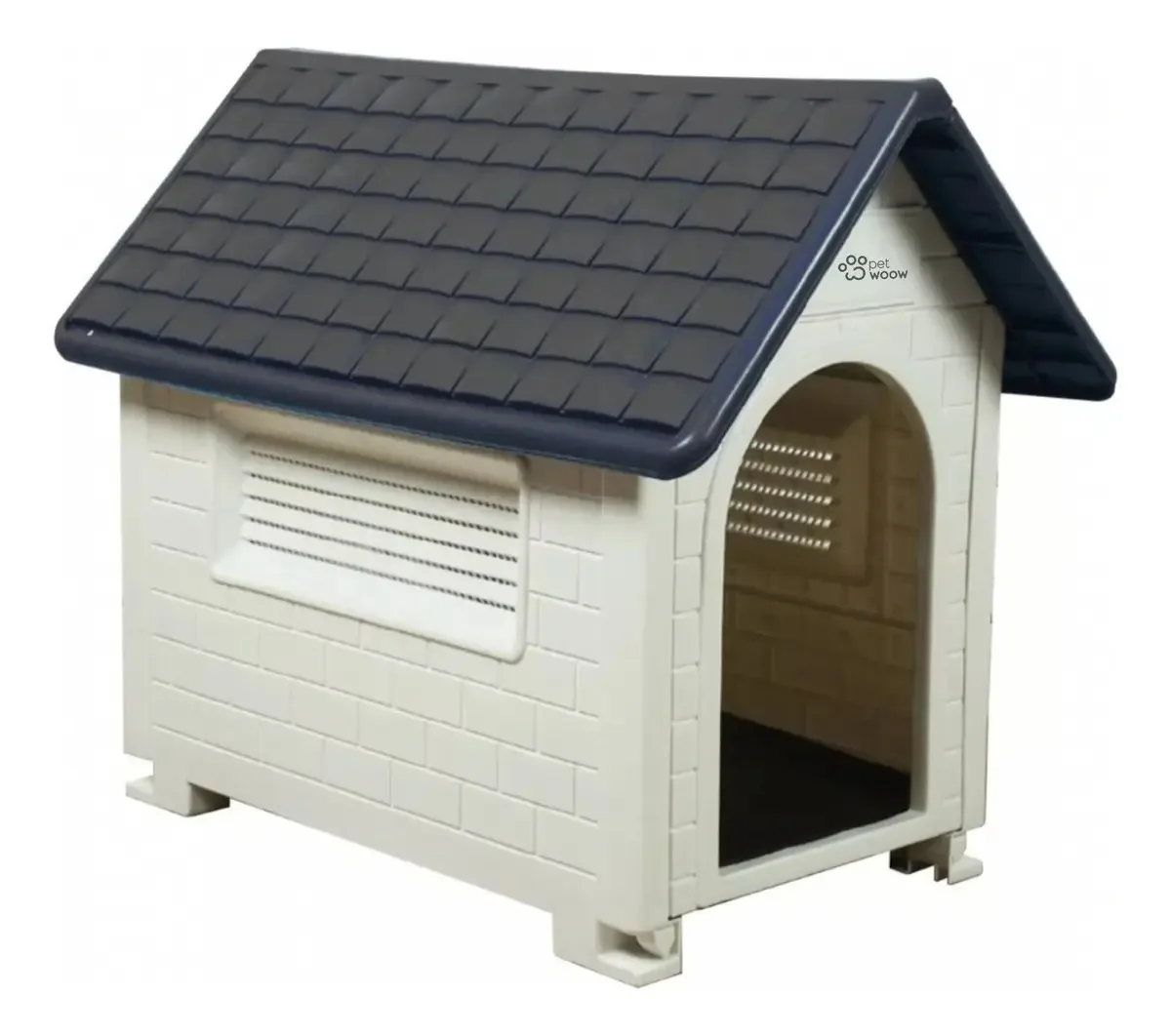 Casa De Perro Mascota Duke 82x54x69.7 cm Petwoow Color Gris | Ideal para perros pequeños o medianos | Casa para mascotas desmontable y resistente