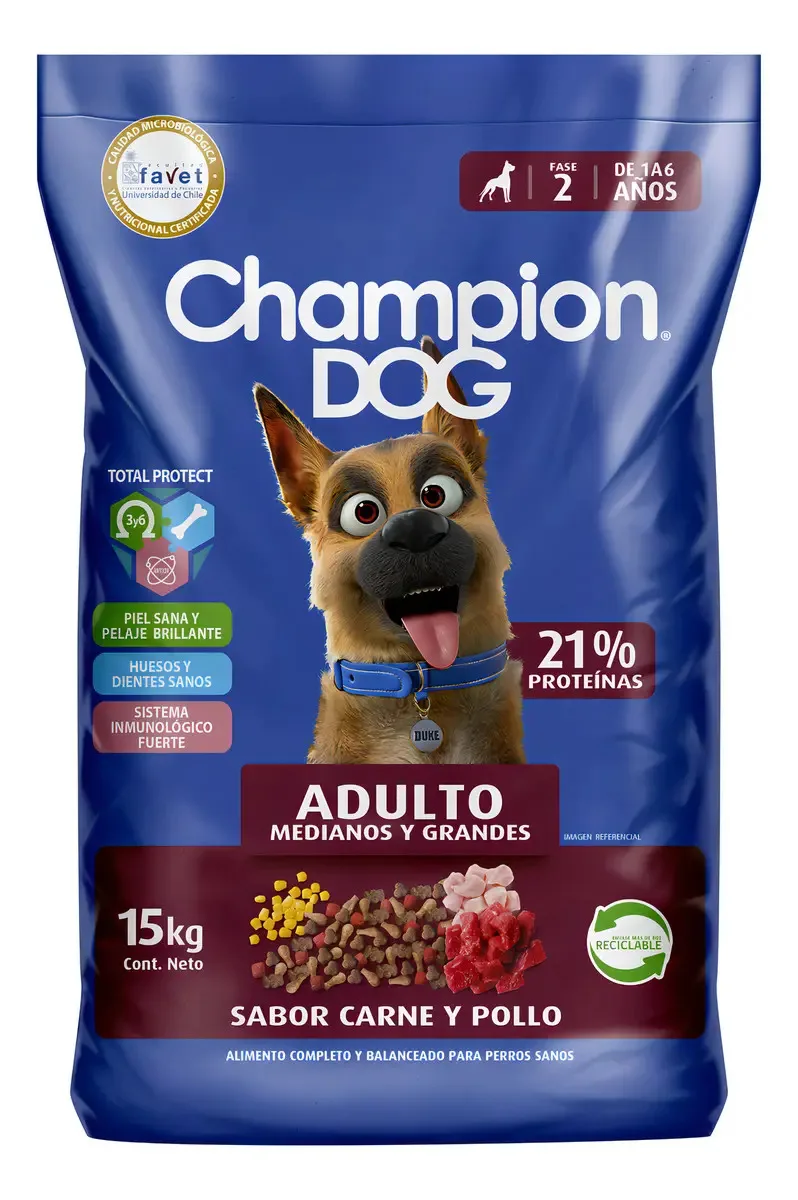 Champion Dog Adulto Carne y Pollo (15 kg)