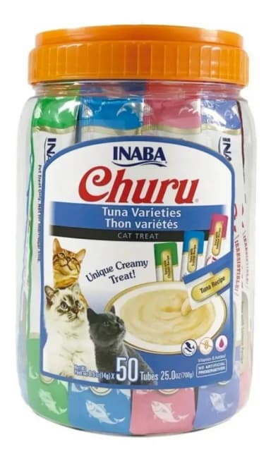 Inaba Churu Gato Atún Variedades (pack de 50 tubos, 700 g)