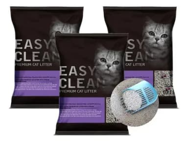 Easy Clean Arena Sanitaria Aglutinante (24 kg en 3 bolsas de 8 kg)