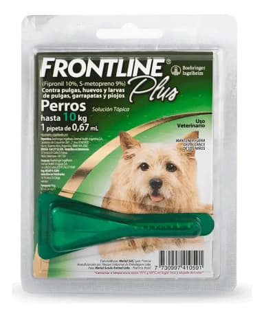 Frontline Plus Pipeta Antipulgas Perros 2 a 10 kg Garrapatas Piojos