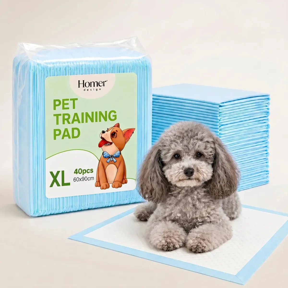 Homer Design sabanillas para perro 60 x 90 cm (40 unidades)