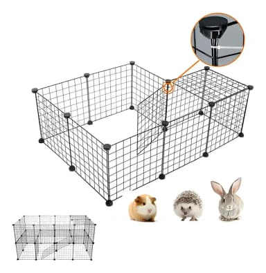 MarbenPets Corral Armable 12 Paneles para Mascotas Pequeñas
