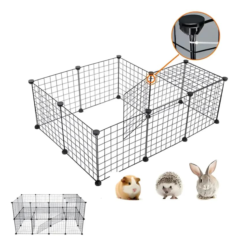 MarbenPets Corral Armable 12 Paneles para Mascotas Pequeñas