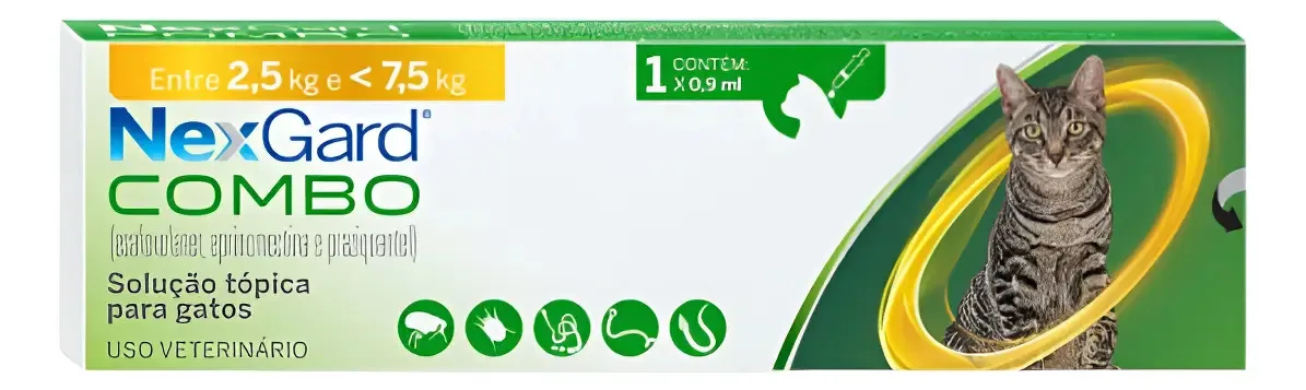 NexGard Combo pipeta gatos de 2,5 a 7,5 kg (1 unidad)