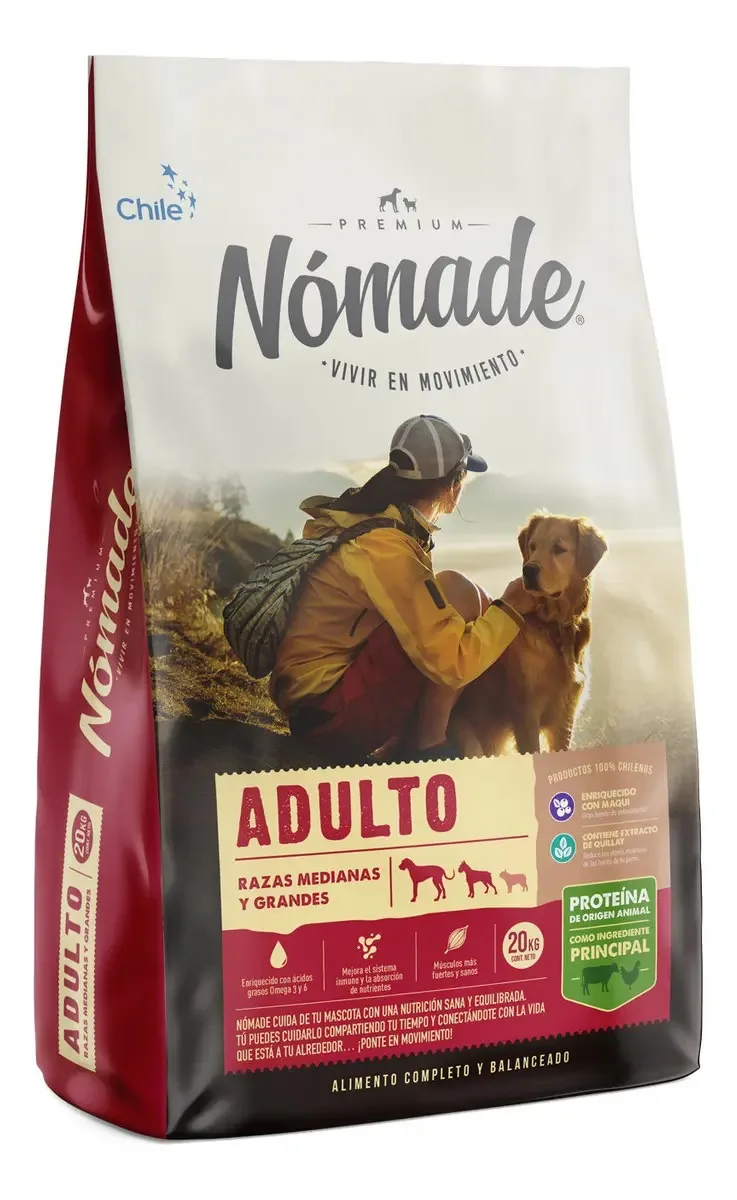 Nómade Premium Perro Adulto Raza Mediana y Grande (20 kg)