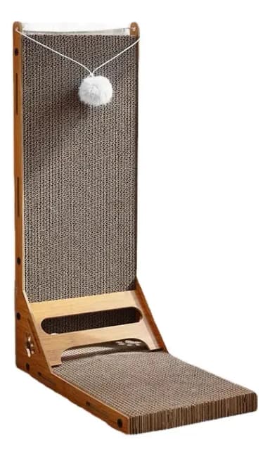 SUKEA Rascador Vertical de Cartón en L (60 cm) para Gatos