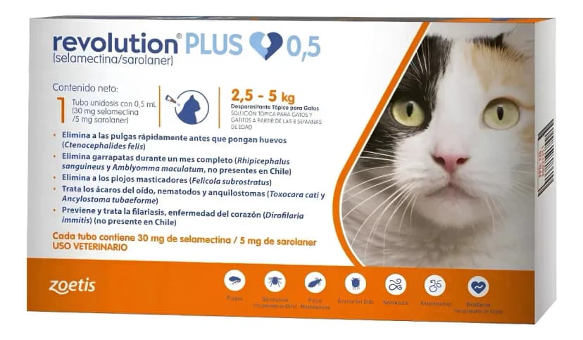 Revolution Plus pipeta gatos de 2,6 a 5 kg (1 unidad)